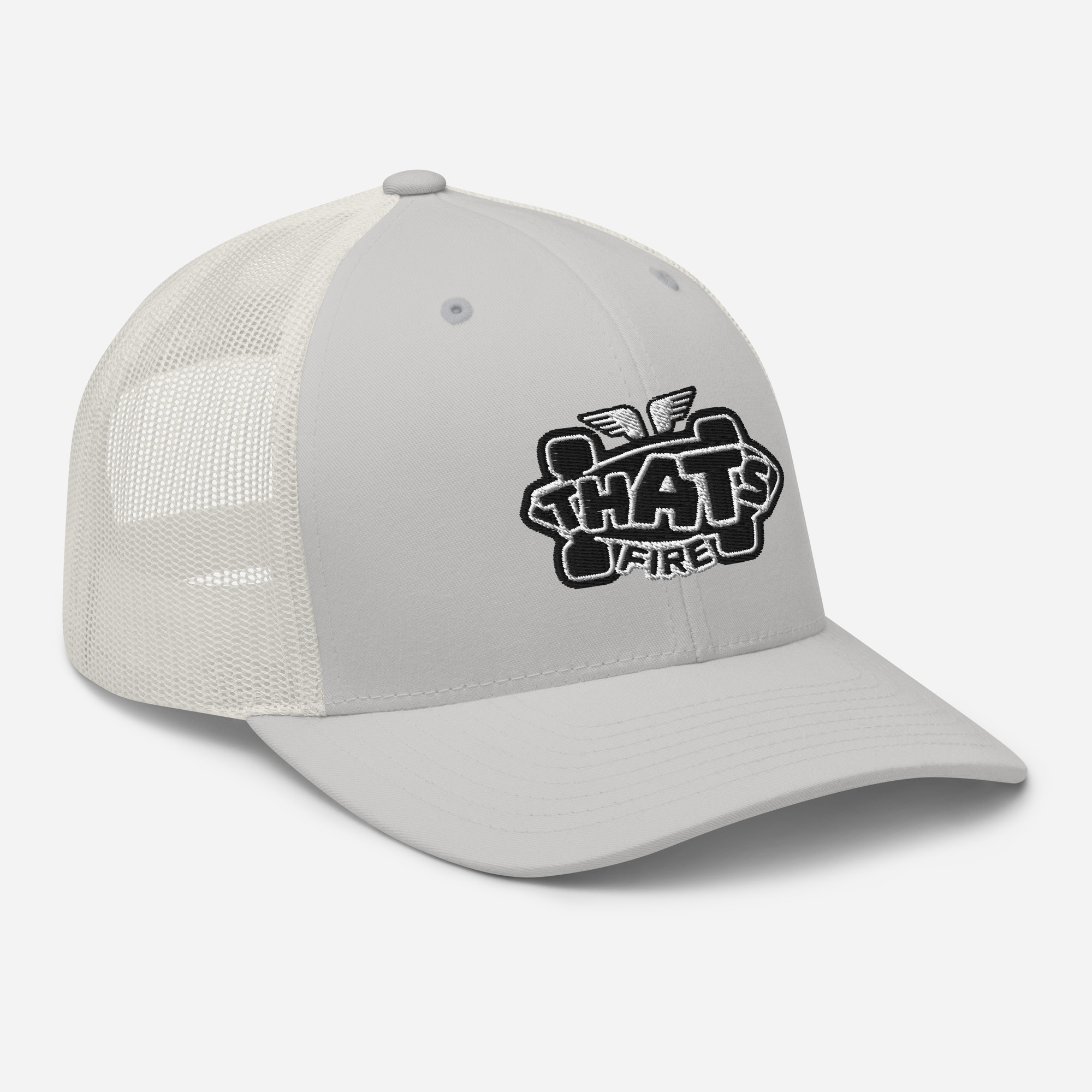 Winged mesh silver cap - Image 2