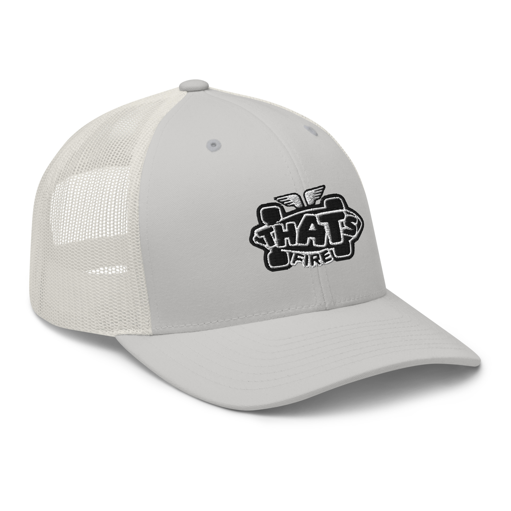 Winged mesh silver cap - Image 8
